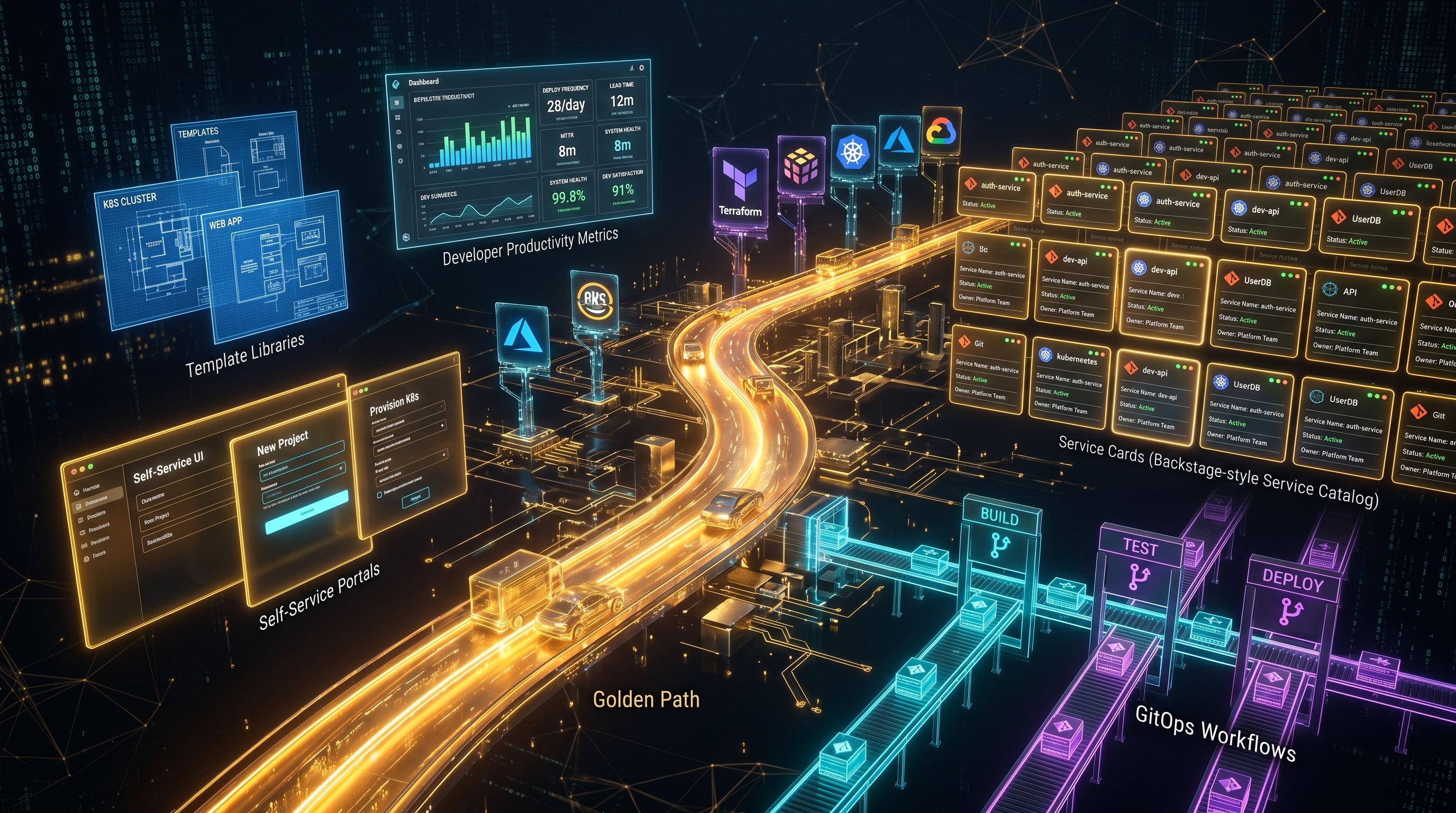 Platform Engineering learning path visualization