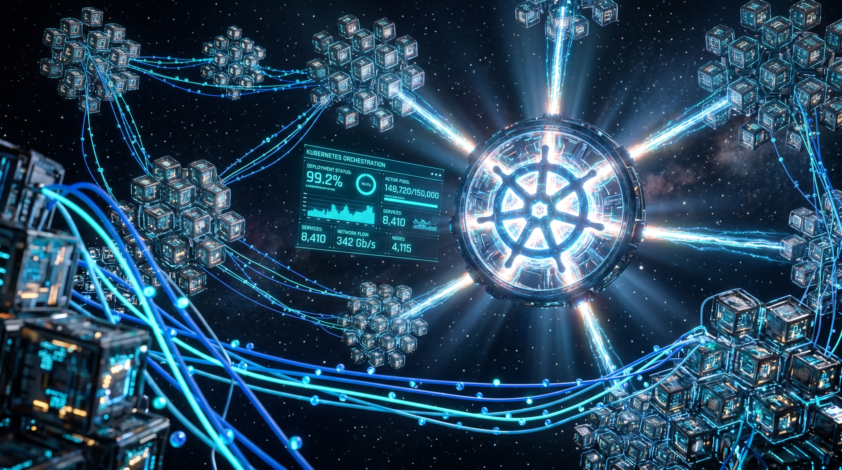 Kubernetes container orchestration visualization